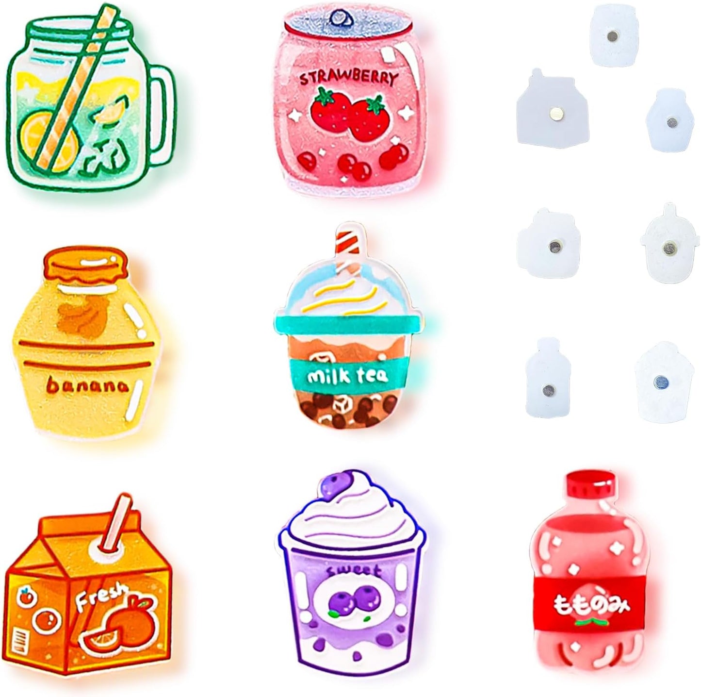 Myrtle 14-Pack Heavy Duty FridgeMagnets for Whiteboards,LockersKitchens-Decorative AcrylicMagnetic Stickers with Vibrant(Office，Garage，HomePatternsDecor)