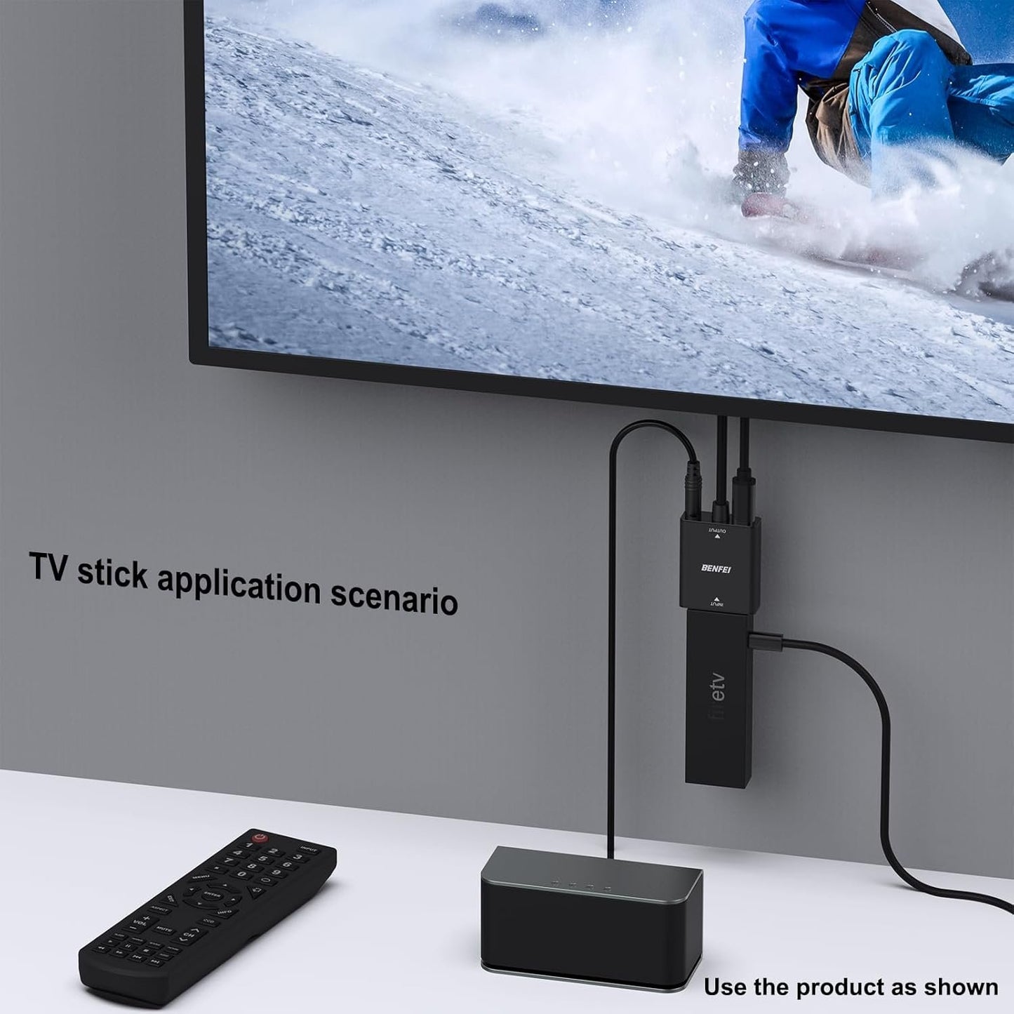 BENFEI HDMI to VGA, Uni-Directional HDMI (Source) to VGA (Display) Adapter (Female to Male) with 3.5mm Audio Jack Compatible for TV Stick, Computer, Desktop, Laptop, PC, Monitor, Projector, Roku, Xbox