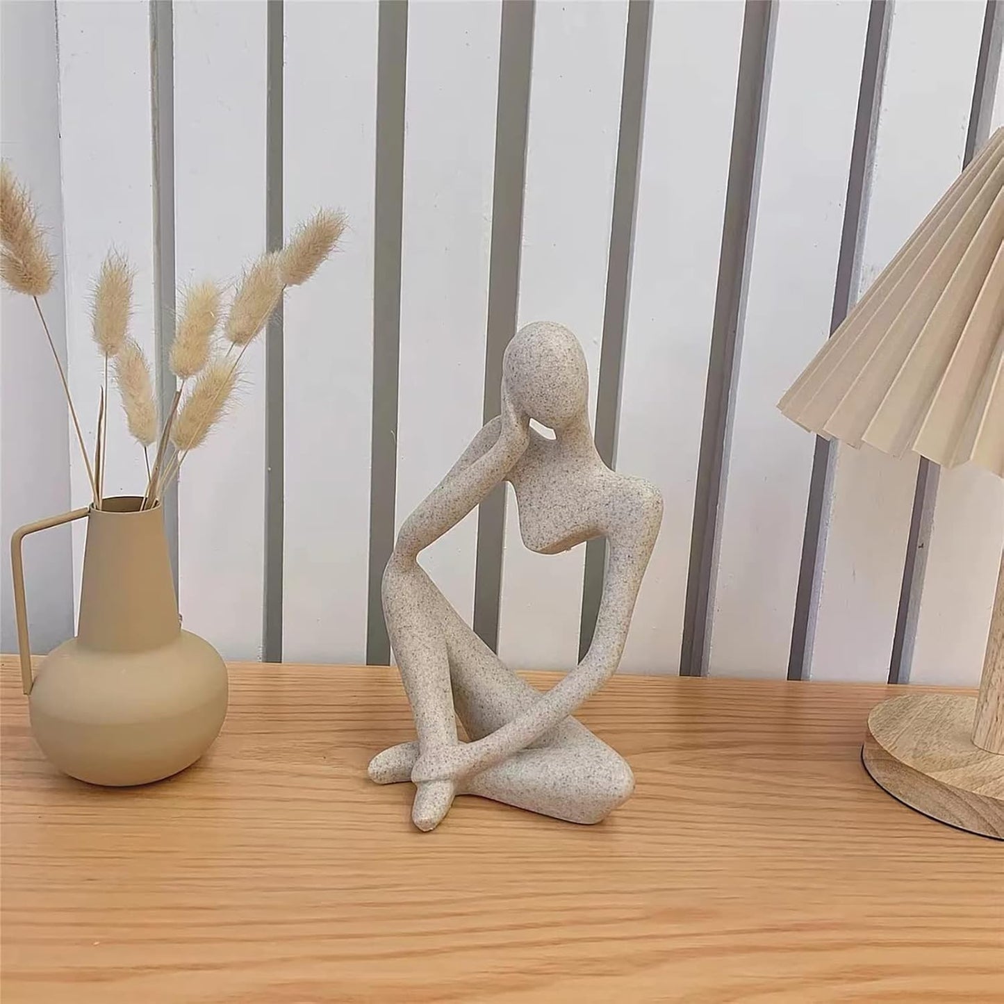 zyxqq Thinker Sculptures Home Decor, Resin Thinker Statue Set of 3 Abstract Art Sculpture Modern Thinker Collectible Figurines for Bookshelf Desktop Office Shelf Figurine Decoration