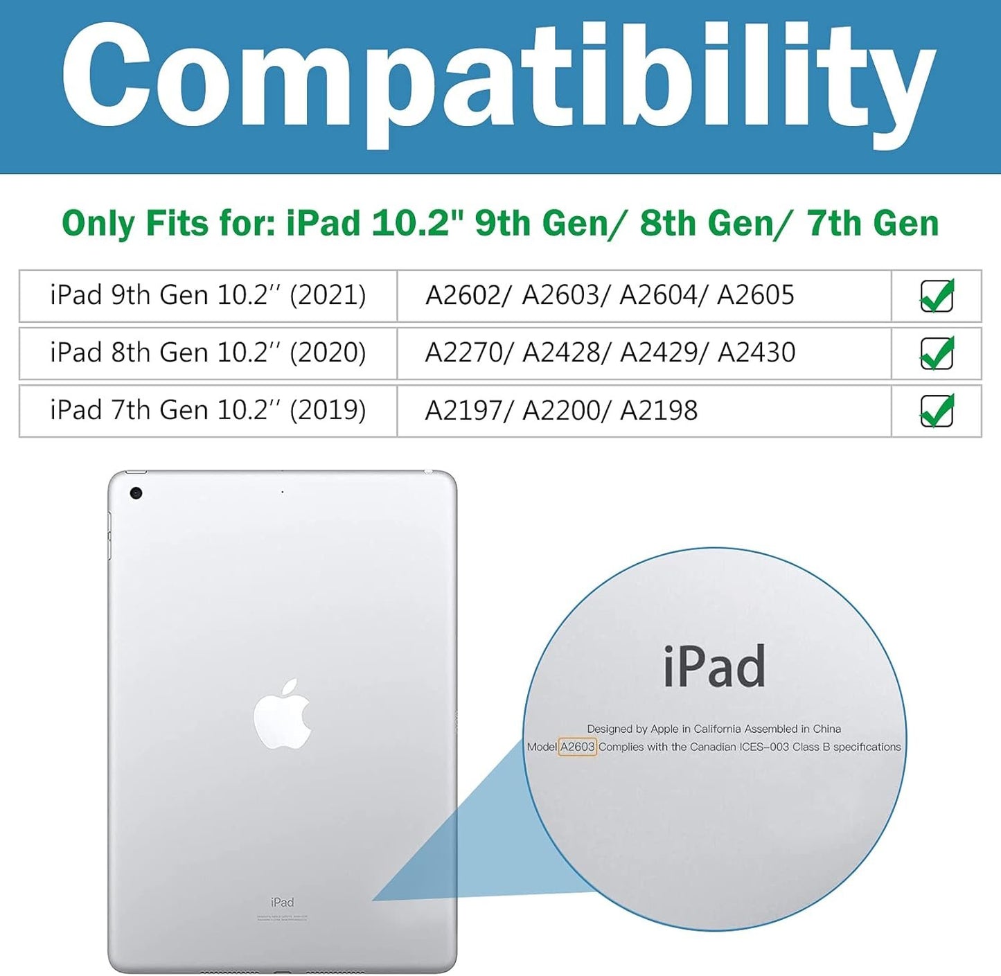 ProCase 2 Pack Screen Protector for iPad 10.2 9th 2021/ 8th 2020/ 7th 2019, Tempered Glass Film Guard for A2602 A2603 A2270 A2428 A2197 A2198 A2200 -Clear