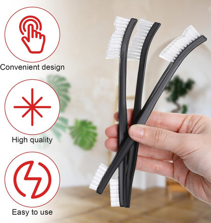 6 PCS Double-Ended Cleaning Brushes Set, Nylon Bristles Small Detailing Crevice Brush Mini Stiff Bristles Brushes for Detailed Cleaning of Jewelry, Cars, Kitchen, Small Spacesnt