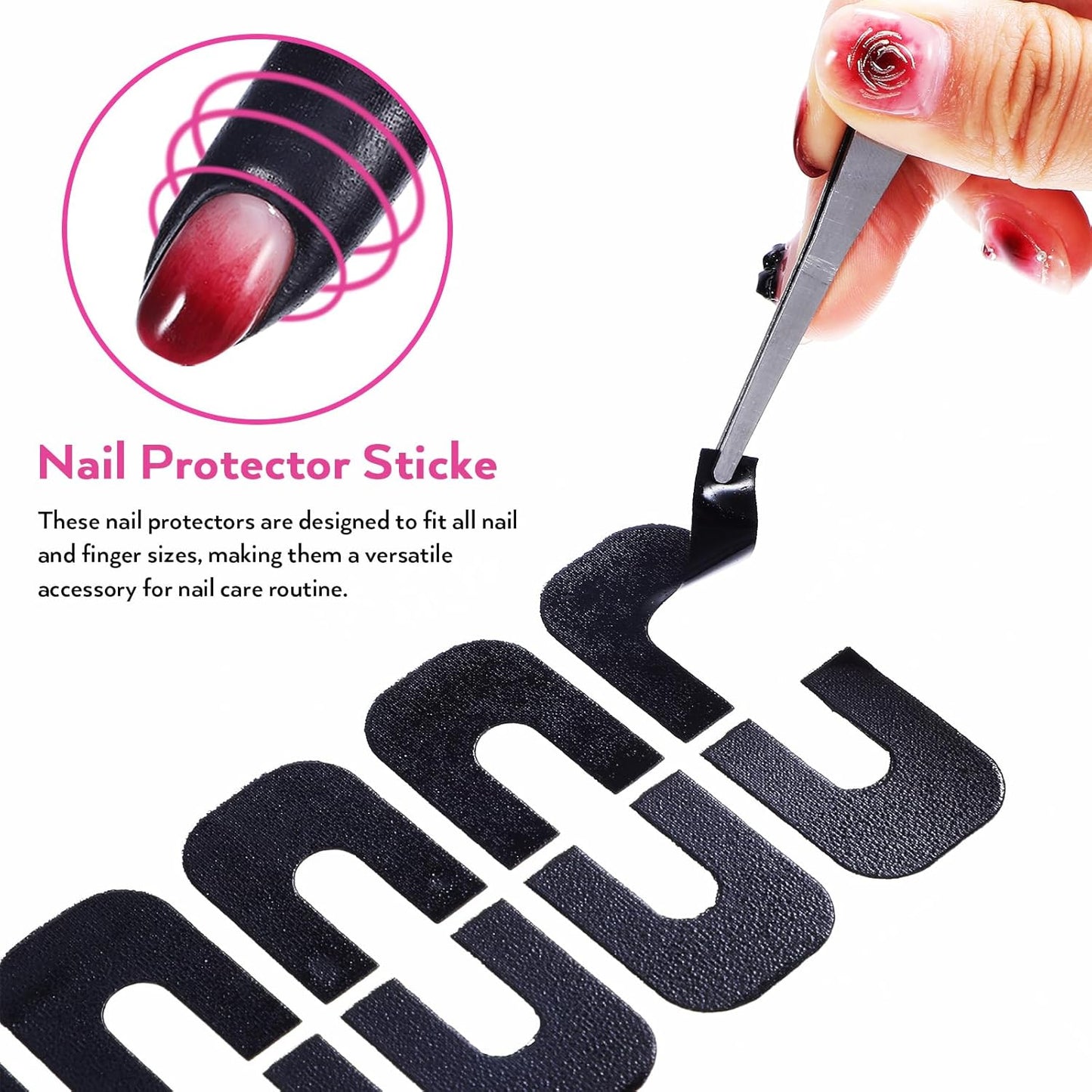 FRCOLOR 200 Sheets Nail Polish Protector Nail Guards Nail Gel Stickers Nail Care Tools Nail Polish Protector For Fingers