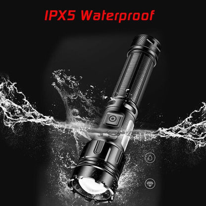 Rechargeable LED Flashlight 1000000 High Lumens XHP50.2 Super Bright Tactical Powerful Handheld Flashlights with IPX6 Water-Resistant, Zoomable, 7 Light Modes for Camping Emergencies