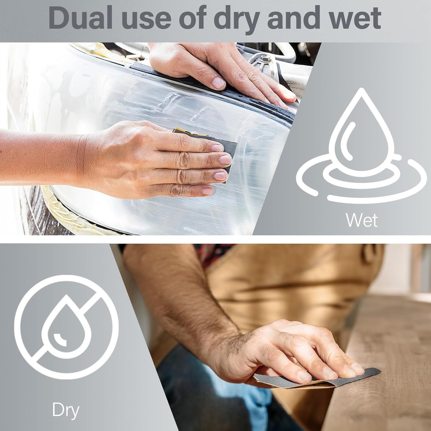 81 Pieces Sandpaper Kit Sandpaper 400/800/1000/1500/2000/2500/3000 Sandpaper for Metal or Wood Furniture Finishing Waterproof Dry and Wet Sandpaper