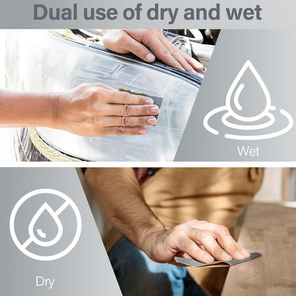 81 Pieces Sandpaper Kit Sandpaper 400/800/1000/1500/2000/2500/3000 Sandpaper for Metal or Wood Furniture Finishing Waterproof Dry and Wet Sandpaper
