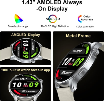 Smartwatch Men Women Fitness Watch: Bluetooth Waterproof Call Answer Digital Smart Watch Tracker Spo2 Sports Heart Rate Monitor Calorie Pedometer for iOS Android Silver29