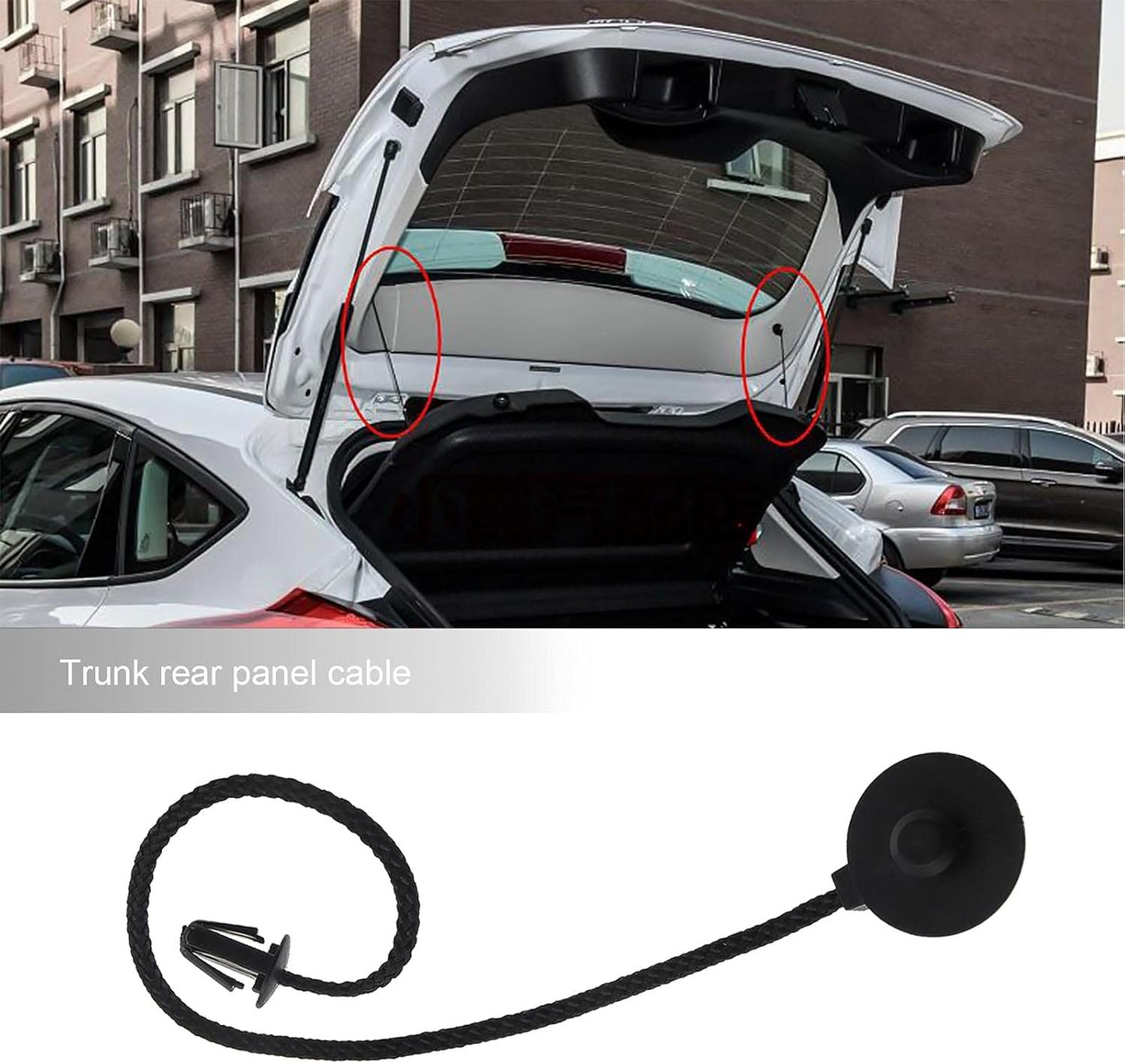 SING F LTD 2pcs Parcel Shelf String Rear Trunk Storage Bag Tray Straps Plastic CV6Z5846538A Compatible with MK3 Hatchback 2012-2018 Black