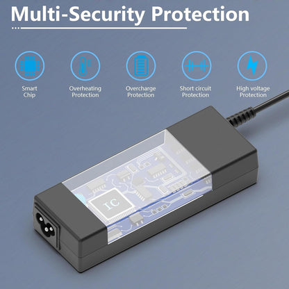 Hafiuege 90W Universal Portable Laptop Charger, 18.5V 19V 19.5V 20v Laptop Power Cord Adapter Charger for Lenovo HP Dell Asus LG JBL Toshiba Samsung Sony Notebook Power Adapter Supply Cord