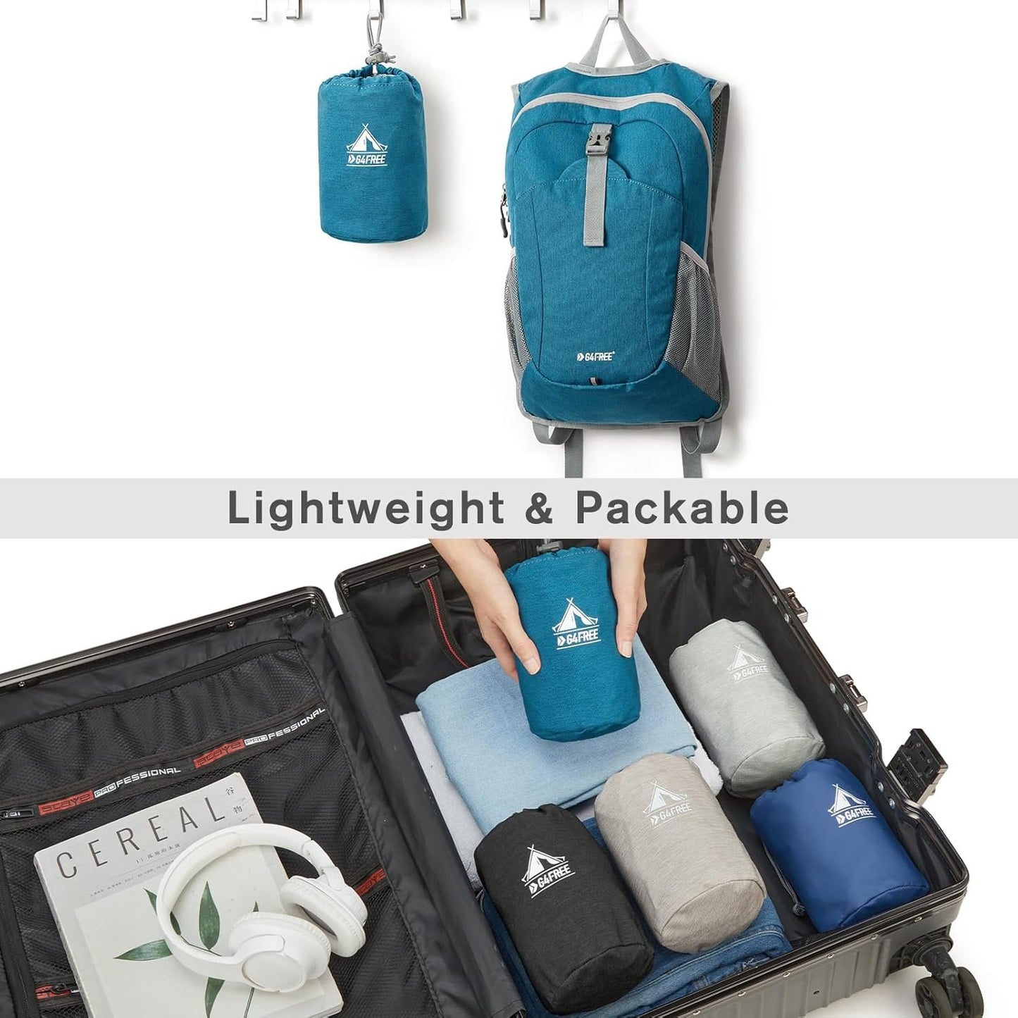G4Free 12L Hiking Backpack Lightweight Small Hiking Daypack for Outdoor Travel Mini Foldable Shoulder Bag