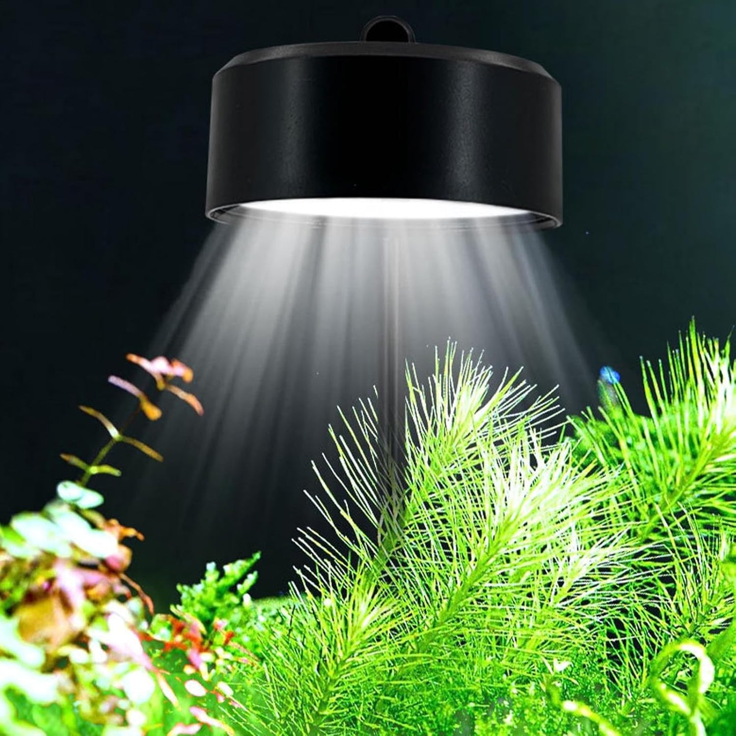 LED Aquarium Light, Saltwater Fish Tank Lamp, 6.1x2.36x5.35 inches 3 Smart Modes with Adjustable Brightness, 360 Degree Adjustable Lighting for Marine Habitat Use