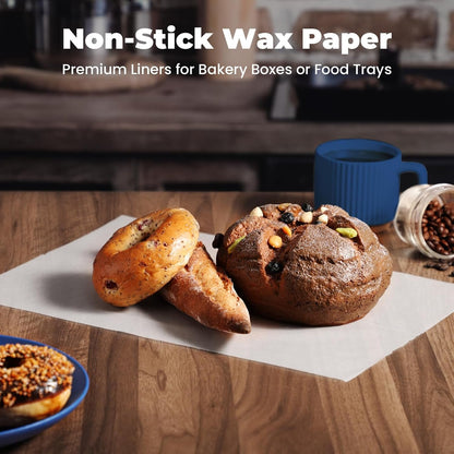 Fit Meal Prep [500 Pack] 15 x 10.75" Wax Paper Sheets for Food, Interfolded Precut Deli Paper, Pop Up Grease-Proof Sandwich Paper Wraps, Waterproof for Lunch, Food Basket, Microwave Cover, BBQ