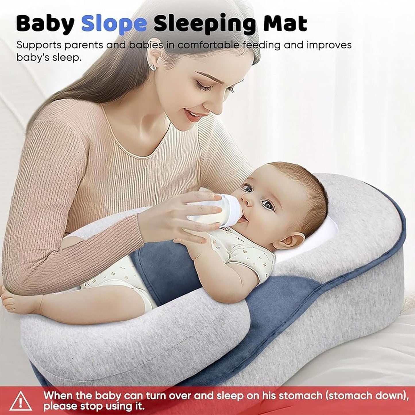 15° Anti-Choking Baby Lounger Pillow | Detachable Nursing Pillow for Newborns | Pregnant Mother Must-Have + Eco-Friendly Nursery + Portable Infant Support,Baby Lounger Pillow