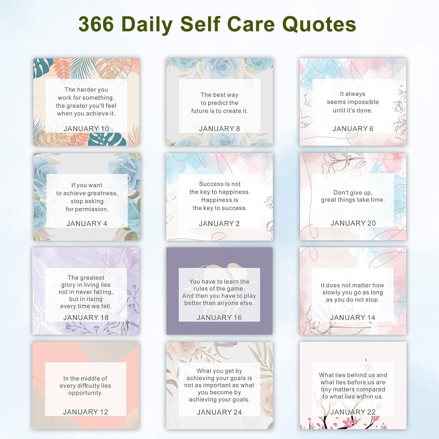 ZEEYUAN Daily Inspirational Desk Calendar Inspirational Quotes for Desk Decor Flip Motivational Calendar, Inspiration Gifts for Women,Cute Office Desk Accessories Office Decor for Women