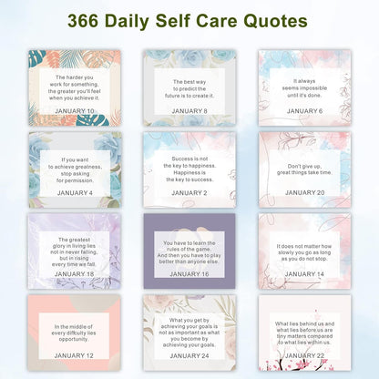 ZEEYUAN Daily Inspirational Desk Calendar Inspirational Quotes for Desk Decor Flip Motivational Calendar, Inspiration Gifts for Women,Cute Office Desk Accessories Office Decor for Women