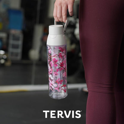 Tervis Watercolor Pansy Insulated Tumbler, 24oz Venture Lite Water Bottles, Classic