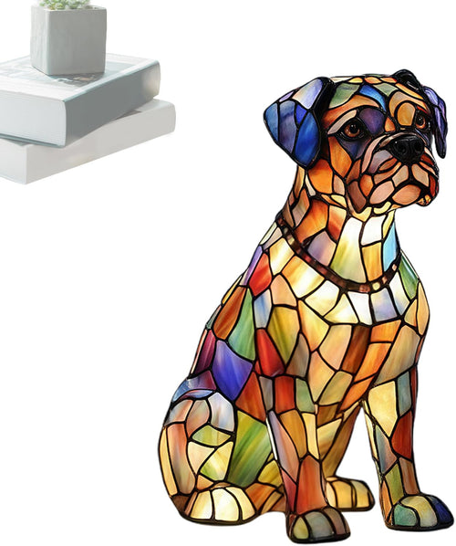 Dachshund Lamp | Dogs Themed Bedroom Resin Light,Rechargeable LED Ambience Lamp for Bedside Shelf Use in Bedroom Childrens Room