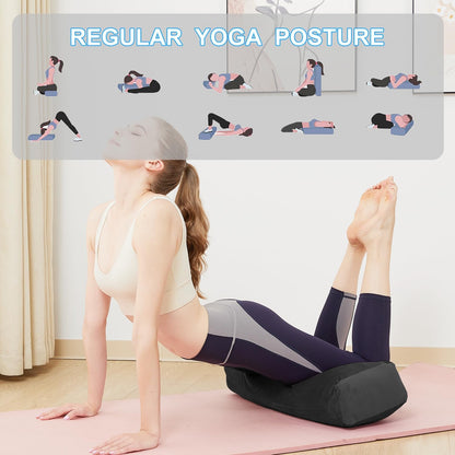 TokSay Restorative Yoga Bolster - Velvet Covered Meditation Pillow for Yin & Prenatal Yoga