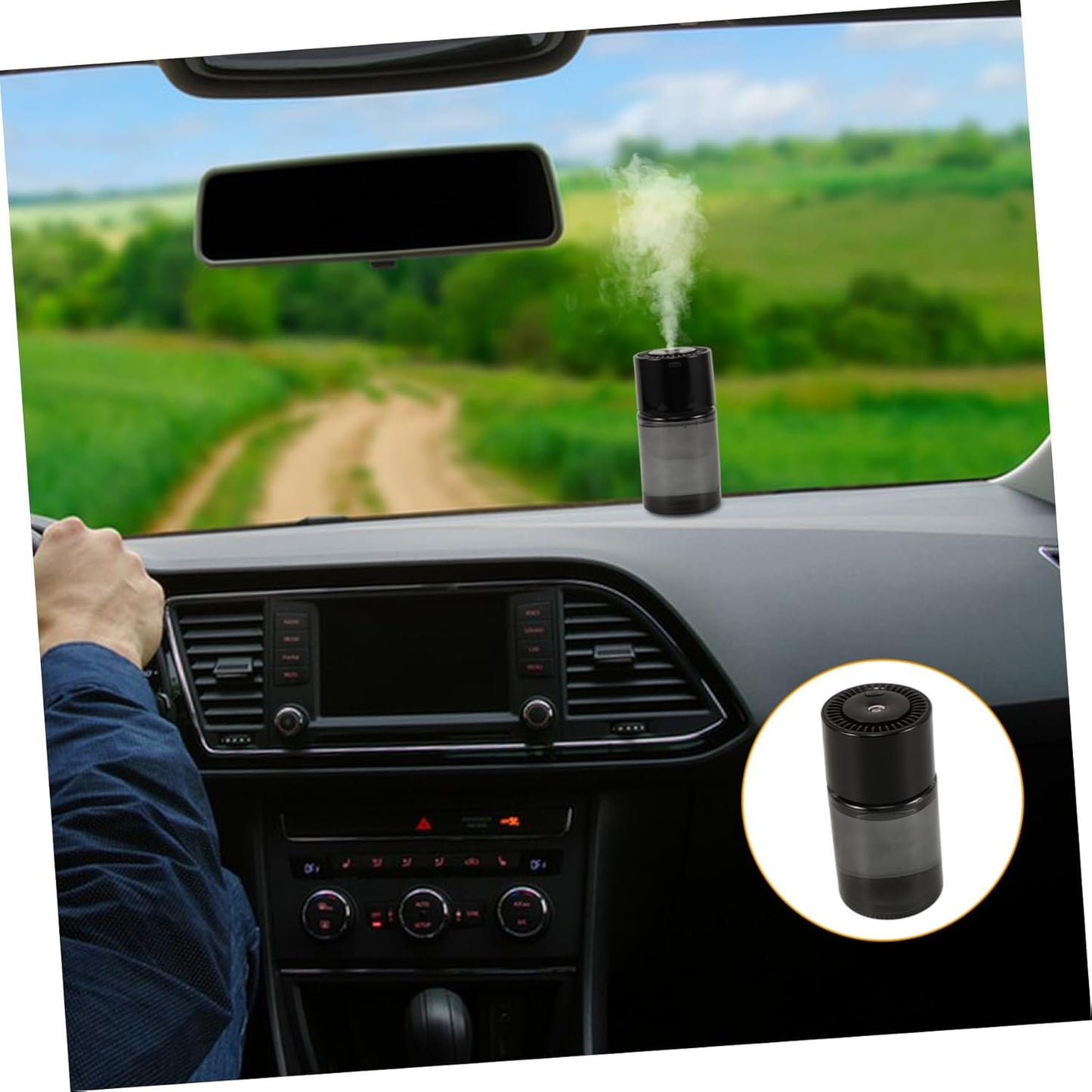 Cabilock Portable Automatic Car Air Humidifier Adjustable Essential Oil Diffuser for Vehicle with Control Safe Aromatherapy for Spaces Cars