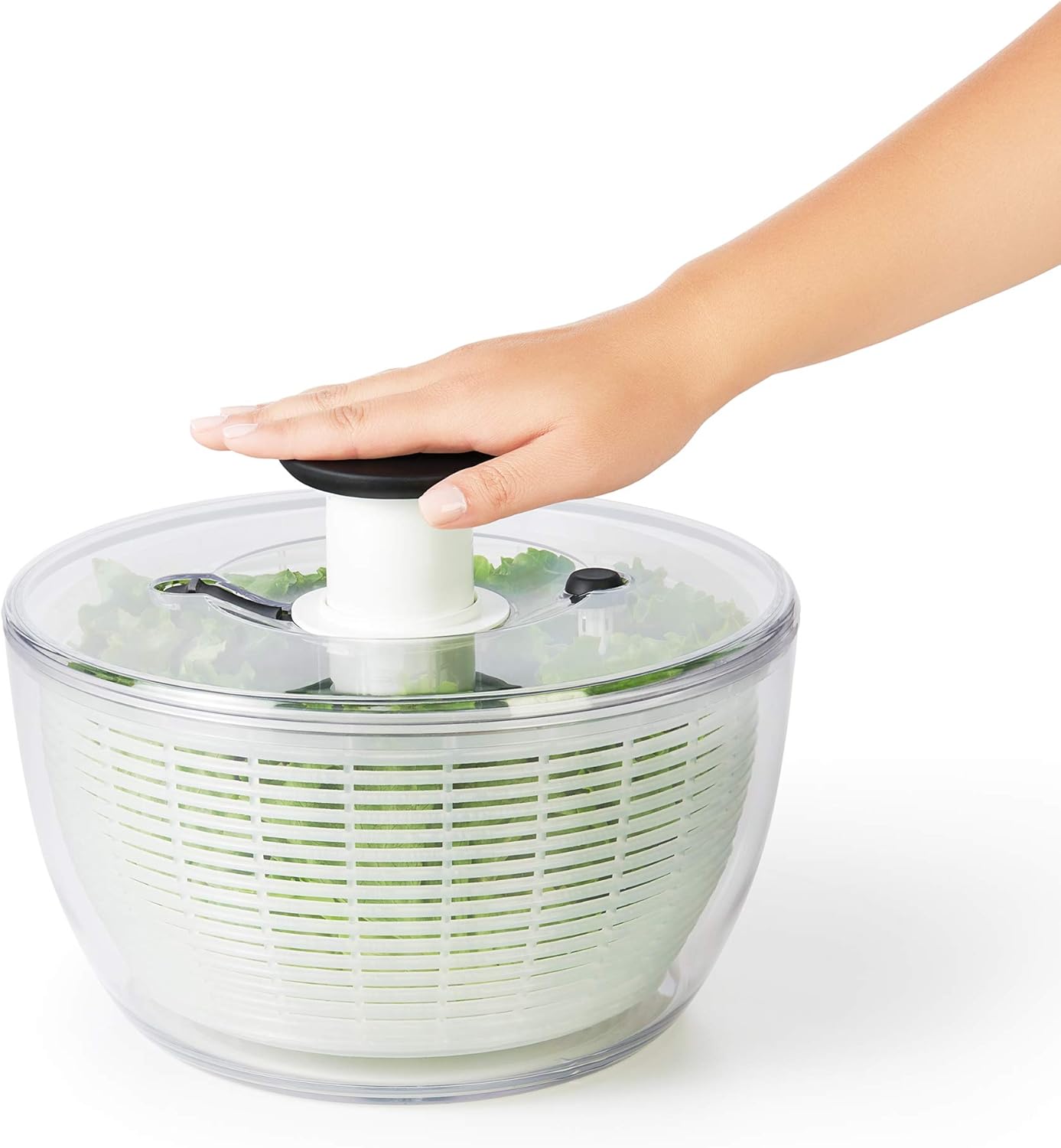 OXO Good Grips Salad Spinner, 4.0 Litre, Clear, Large