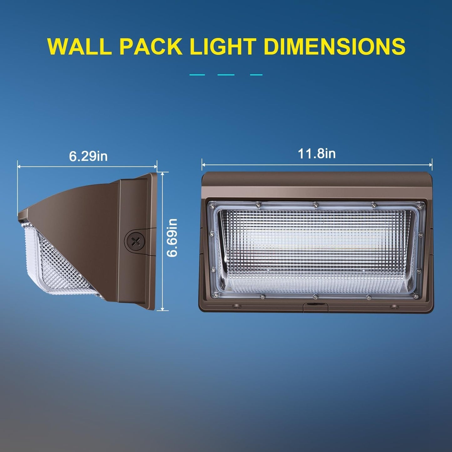 LEDMO 120W LED Wall Pack Light, 5000K Outdoor Security Flood Lighting, 15840LM Commercial Wall Light with IP65 Waterproof for Parking Lots, Yard (4Pack)