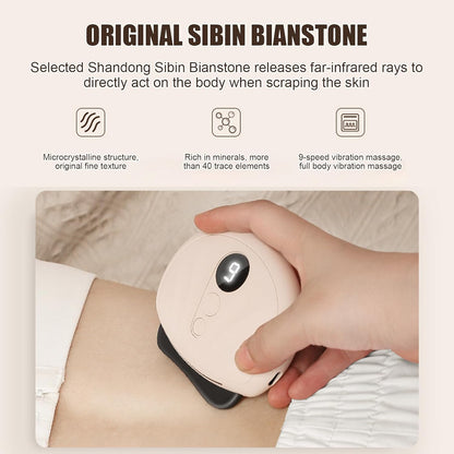 GkgWuxf Face Scraper Tool,Thermal De-Puffing Face Lifting Device Scraper | Electric Beauty Machine Scrubber For Double Chin And Skin Care
