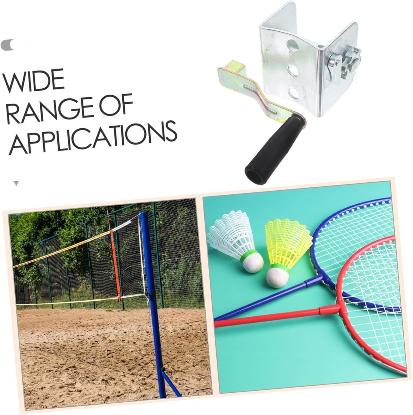 Generic Outdoor Volleyball Badminton Pole Tightener Hand Crank Cord Adjuster Durable Training