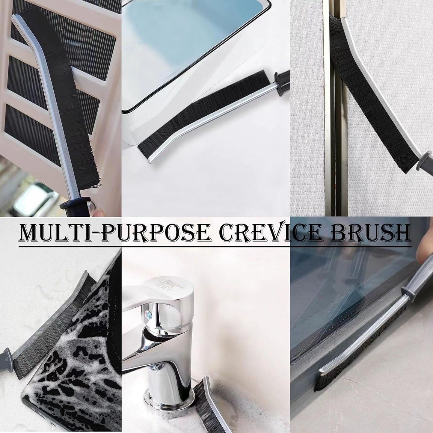 TIAMORK 11PCs Crevice Cleaning Brushes,Scrub BrushToliet Cleaner,Grout Brush Set Clean Tools forGroove Corner, Home Essentials, Hard BristleCleaning Supplies for Kitchen, Bathroom andToilet