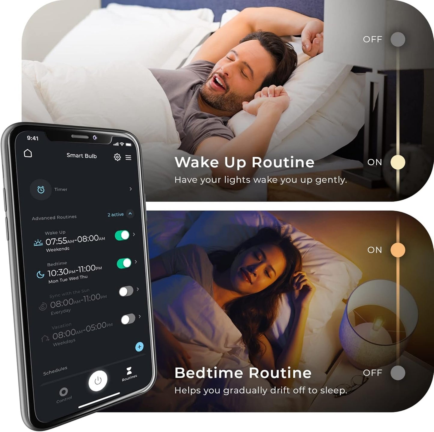 Globe Electric 34919 Wi-Fi Smart 5.5W (60W Equivalent) Straight Filament Tunable White Amber Glass LED Light Bulb, No Hub Required, Voice Activated, 2000K - 5000K, Vintage Edison Style, E26 Base