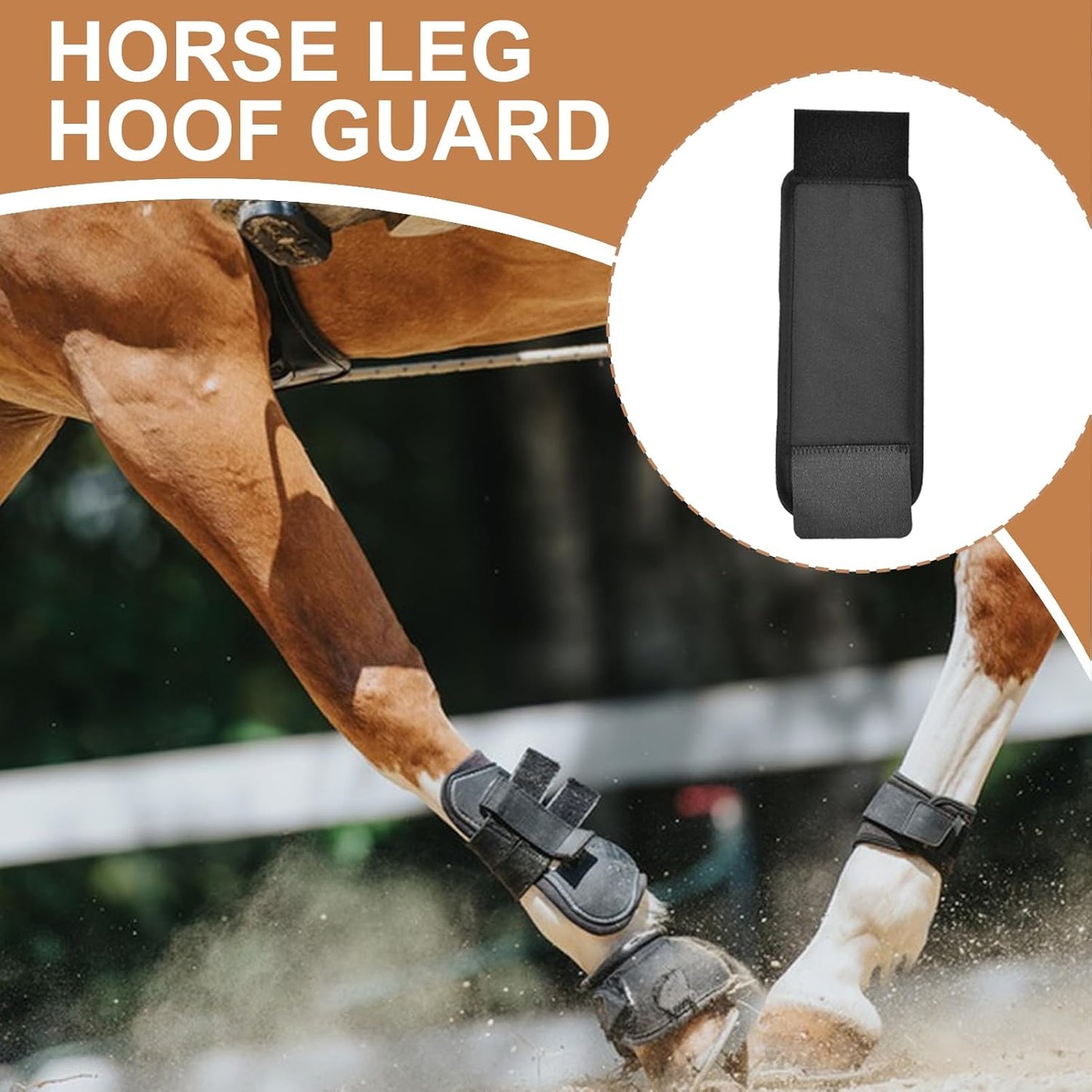 Horse Hoof Boots, Training Gear, Flexible Fit Stable Support Outdoor Easy Fastening Leg Cushioning Soft, Hoof Cover for Riding Travel Show Jumping Dressage