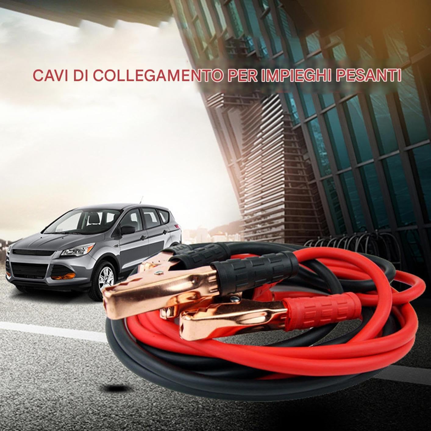 Portable Jumper Cables for Car, 7.2 Feet Heavy Duty Automotive Booster, 0.39x86.61in Vehicle Roadside Safety Accessories, Car And Truck Tool, Essential Vehicle Gear