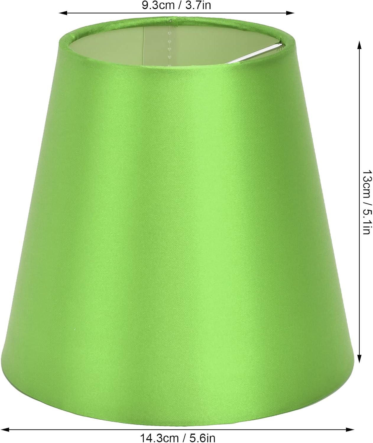 6PCS E14 Lamp Shade Set | Fabric Lampshades for Table/Ceiling Lamps | Sturdy Iron Frame & Soft Fabric | Bedroom/Living Room Lighting | Compatible with E14 Bulbs (Fluorescent Green PX157)