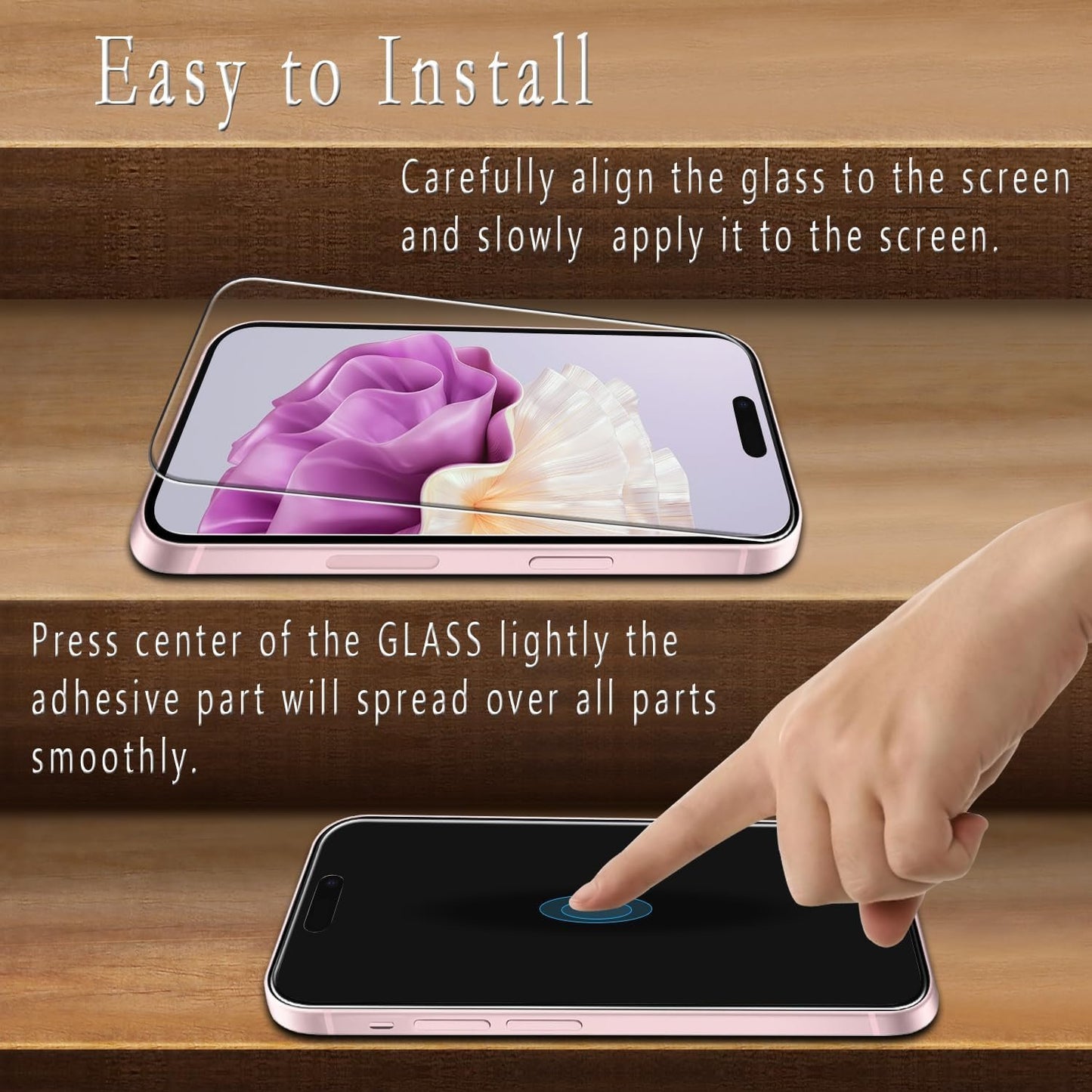 [2 Pack] Bencuku Screen Protector for iPhone 16 Plus 6.7-Inch Tempered Glass, Anti-Scratch, Bubble Free, Case Friendly