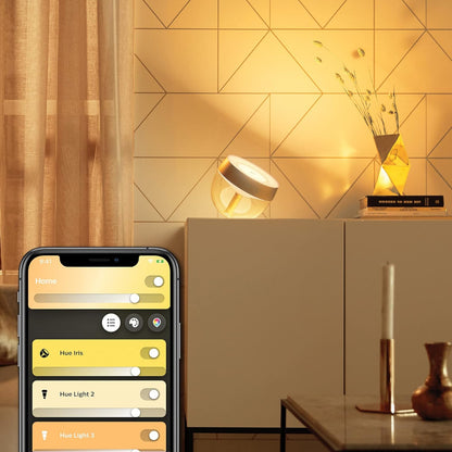 Philips Hue Iris Smart Table Lamp, White and Coloured Light, Bluetooth, 8.2 W, Gold