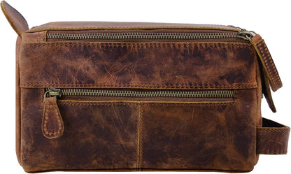 Toiletry Bag for Men Dopp Kit genuine Buffalo Leather Toiletry Bag Case for Women Travel Accessories for Men Women Travel Makeup cosmetic Bag Travel Essentials Organizer Leather Travel Toiletries Bag