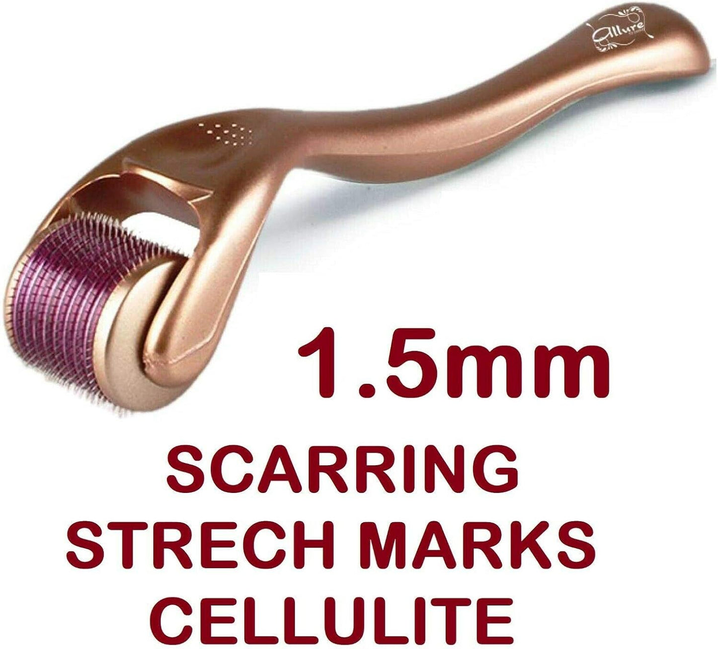 Allure Derma Roller 1.5mm 540 Titanium Needles Anti Aging Skin Care Treatment