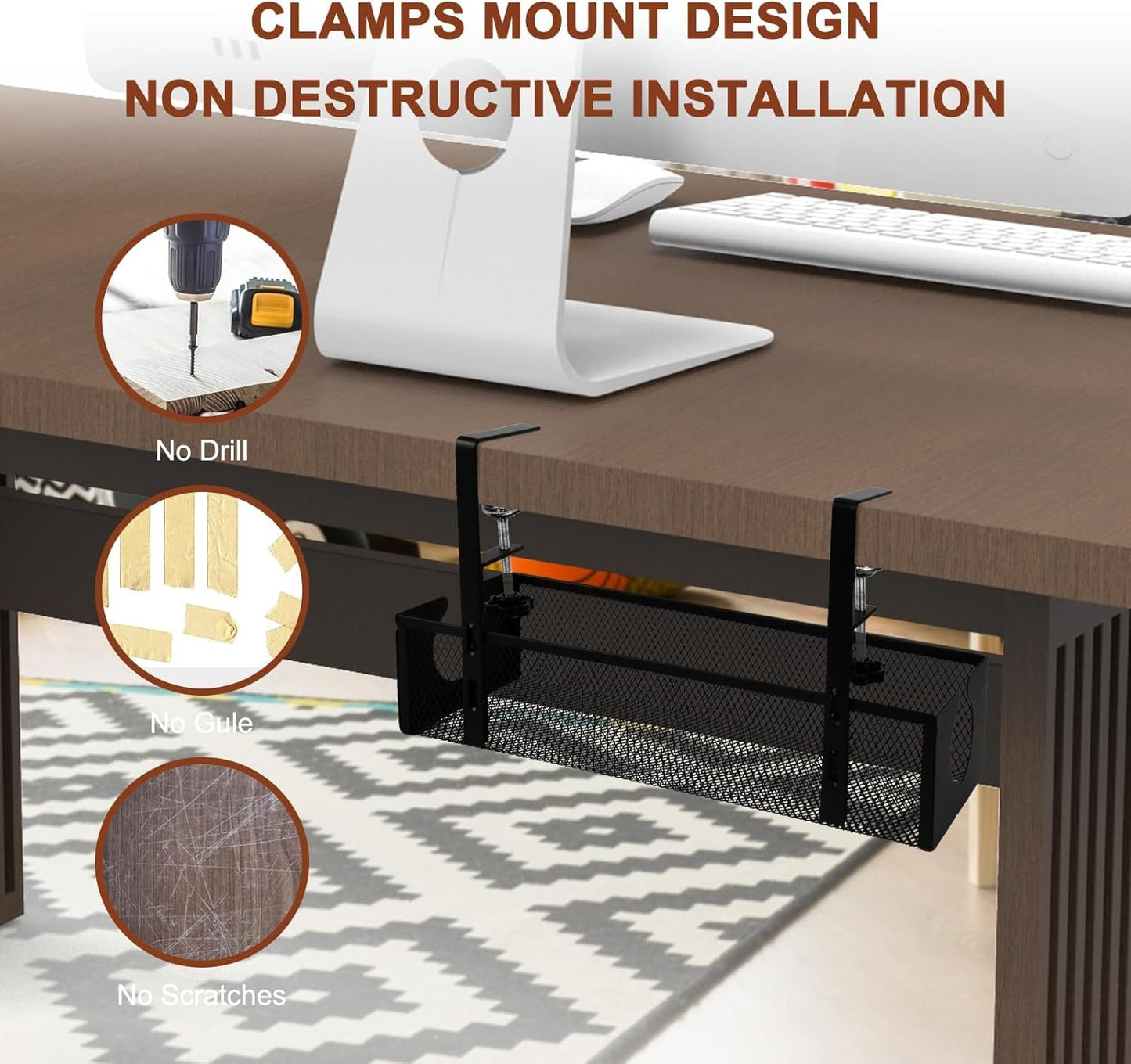 Cable Management Under Desk,Under Desk Cable Management,Desk Cable Management,Cable Management Tray,Under Desk Cable Management Tray,Desk Organizer,Desk Accessories.