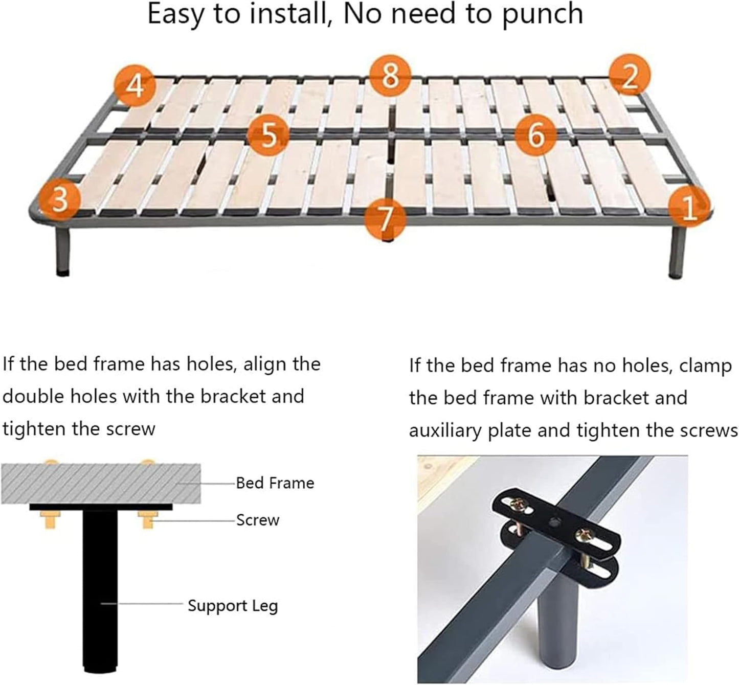 Sqxaldm Adjustable Sofa Bed Legs 18-33 cm Legs for Slatted Base Metal Bed Feet Retractable Legs for Personal Furniture DIY Furniture Leg Colour: Black (2 Pieces)