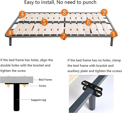 Sqxaldm Adjustable Sofa Bed Legs 18-33 cm Legs for Slatted Base Metal Bed Feet Retractable Legs for Personal Furniture DIY Furniture Leg Colour: Black (2 Pieces)