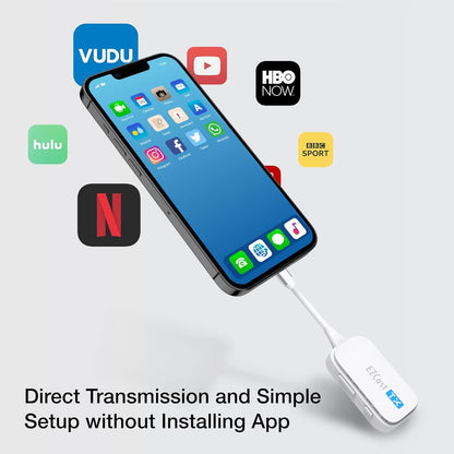 EZCast Wireless USB-C to HDMI Transmitter and Receiver, DisplayPort Screen Mirror from iPhone 15 to TV, 1080p HD, HDMI Extender, Wireless Display from Tablet and laptops to HDTV projectors