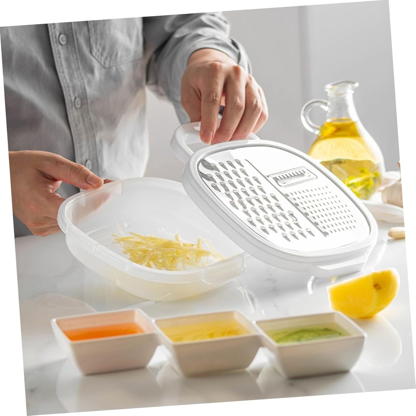 UTHCLO Stainless Steel Vegetable Grater and Slicer for Kitchen Efficient Food Grater for Fruits Vegetables and Cheese Versatile Kitchen Tool for Meal Prep