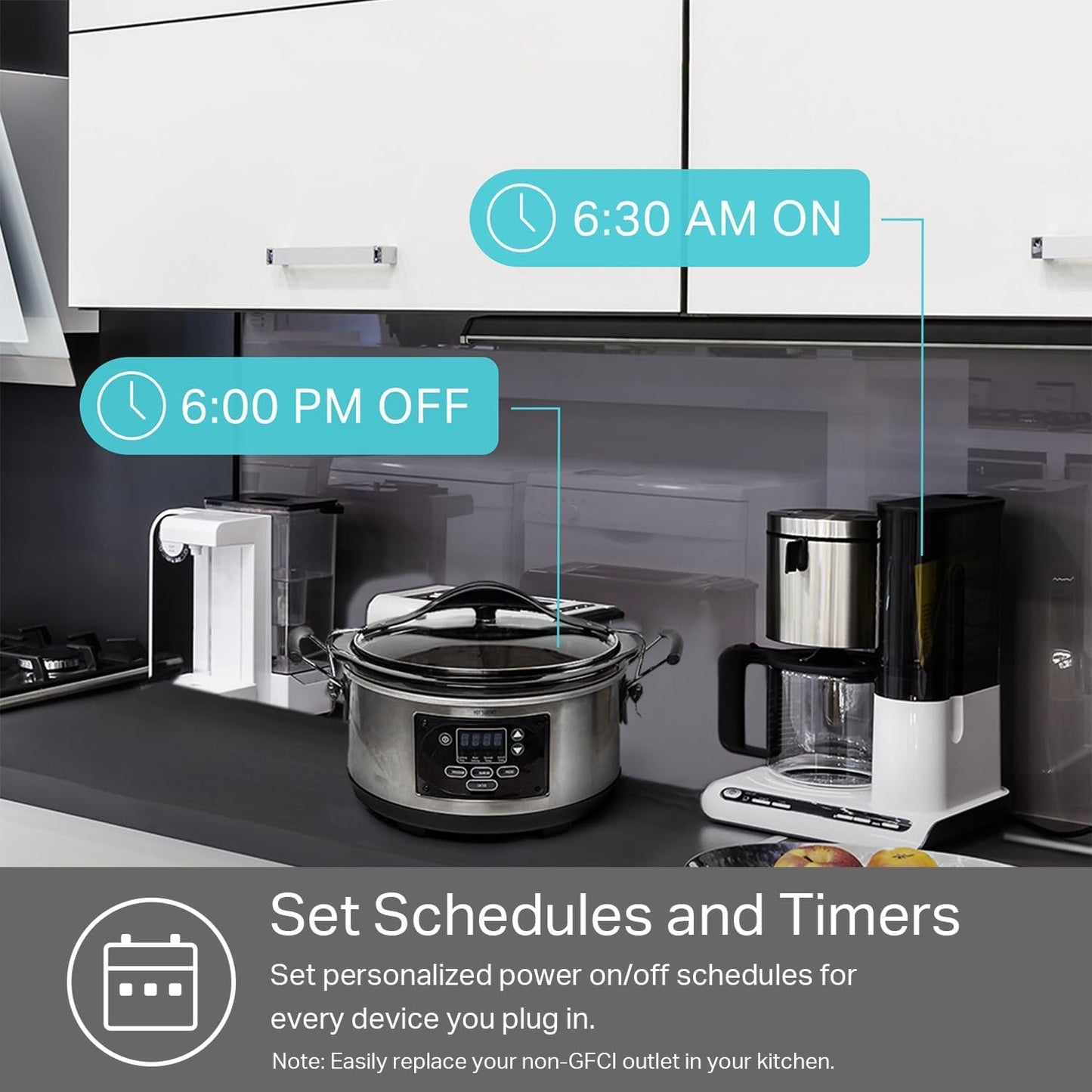 Kasa Smart In-Wall WiFi Outlet by TP-Link (KP200) - Neutral Wire and 2.4GHz Wi-Fi Connection Required, Works with Alexa, Echo and Google Home, No Hub Required, Remote Control, UL Certified White