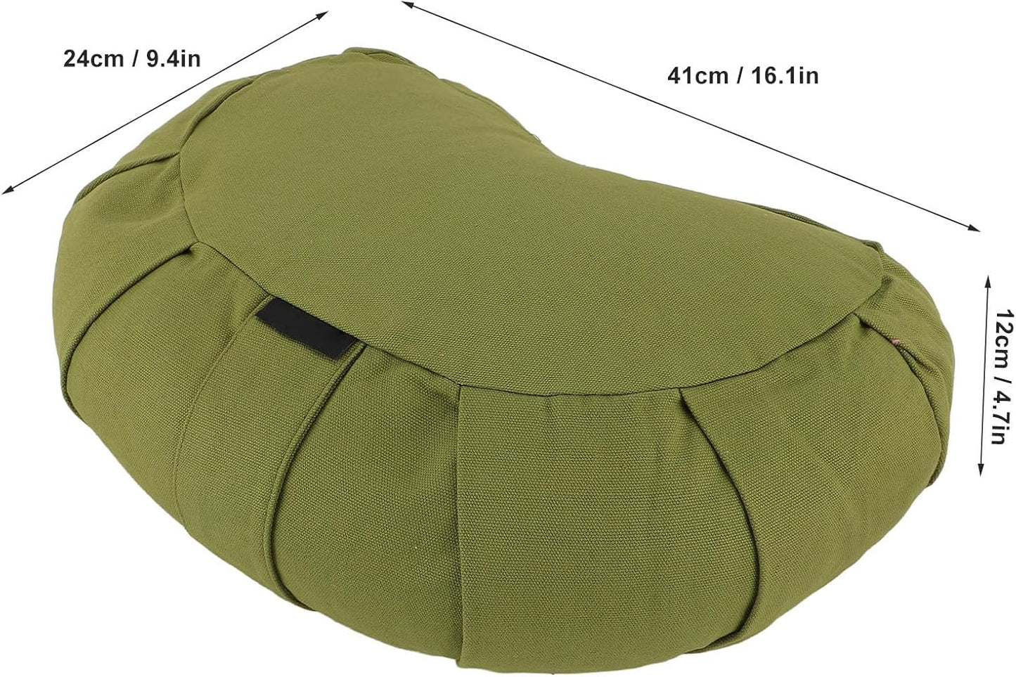 gernie Meditation Cushion, 41 x 24 x 12cm Buckwheat Hulls Filled Cotton Cloth, Multiple Sitting Options for Yoga, Meditation, Floor, Sofa, Window Seat