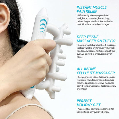 Vgvgaj Fascia Massage Neck Massage Tool Handheld Fascial Release Tool In PP Muscle Massaging Stick For Cellulite For Trigger Point Stress Relief For Home Use