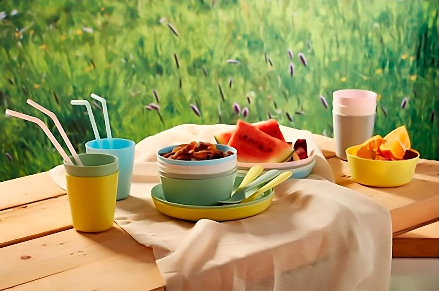 Ikea 901.929.62 Kalas Piece Bpa-Free Flatware Set of 18 (Packaging May Vary), Multicolored