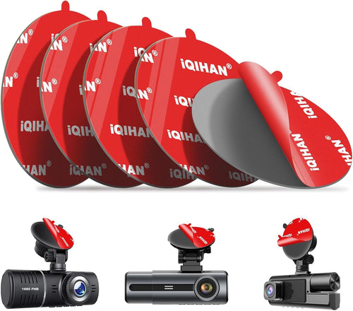 Sticky Adhesive Pads for Dash Cam Mount, 5pcs 63mm(2.48") Round Strong Double-Sided Mounting Sticker Tape Replacement for Dashcam Car Window Dashboard/Windshield Camera Suction Cup Holder Base