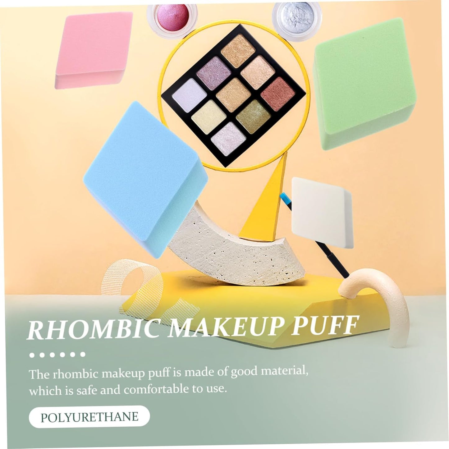 Vaguelly 12Pezzi Spugnette Per Multifunzionali Stile Rhombico Accessori Per Makeup e Della Per Applicare Fondotinta e Polvere Confezione Pz