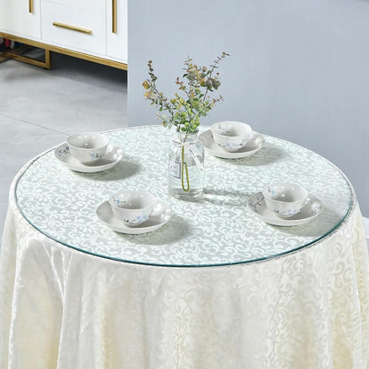 YUEKOPOU piano del tavolo da pranzo in vetro temperato.pian Round Clear Glass Table Top - 8mm Thick Toughened Explosion-Proof Glass for Dining Tables(75CM(30INCH))