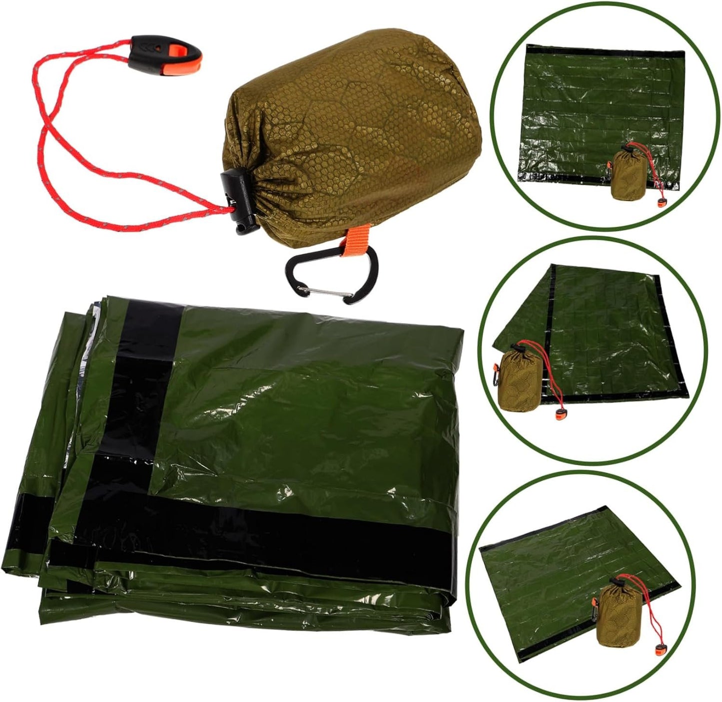 BESPORTBLE 1 Set Warm Blanket Tent Sleep Sack Survival Backpack Hiking Supplies Emergency Bag Outdoor Camping Supply Camping Gear Emergency Supplies Aluminum Film