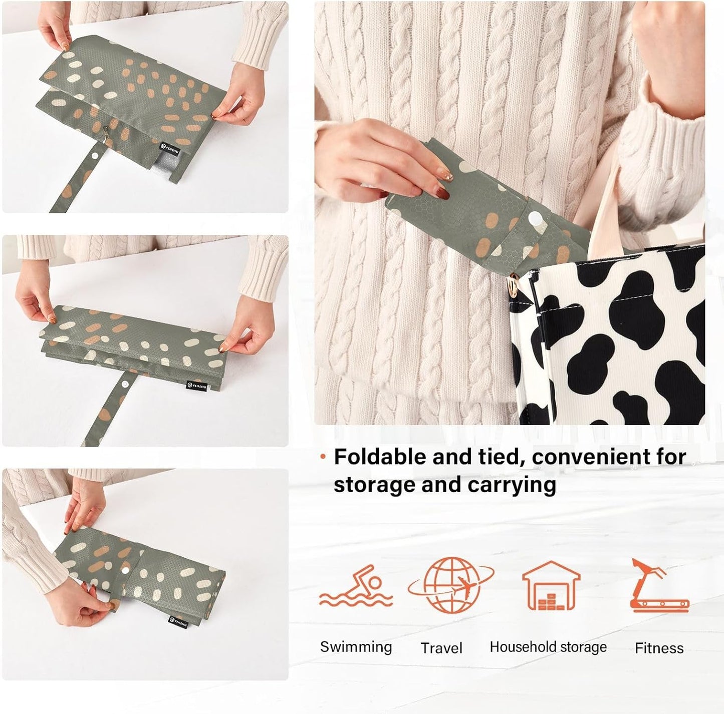 3 Piecing Packing Travel Bag Happy Thanksgiving Autumn Retro Waterproof Organizer Closet Storage Compression Bags Office Storage & Organization