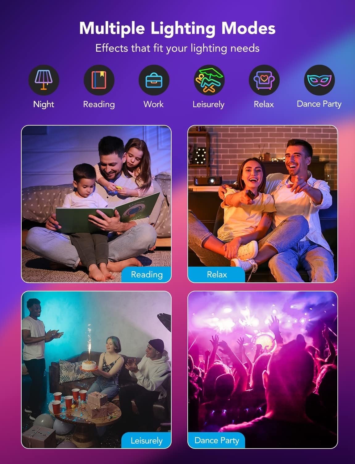 Govee 4 Inch Smart Recessed Pot Lights, Wi-Fi & Bluetooth RGBWW Dimmable LED Downlights, 16 Million DIY Colors LED Recessed Lighting with Junction Box for Party, 850 Lumen 11W, 4 Pack